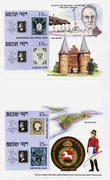 Bhutan 1990 150th Anniversary of Penny Black - SMS Emden & Postillion imperf m/sheets mounted in Folder entitled 'Your Proofs from the House of Questa', ex Government archives