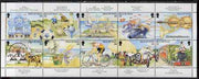 Isle of Man 1994 Manx Tourism Centenary perf sheetlet containing set of 10 unmounted mint SG 590a