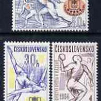 Czechoslovakia 1964 Sports Events set of 3 unmounted mint, SG1400-02