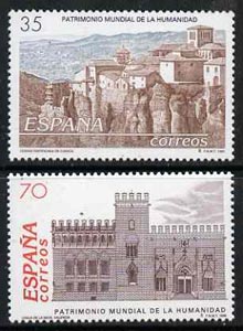 Spain 1998 World Heritage Sites (Silk Exchange, Valencia & Fortified City, Cuenca) set of 2 unmounted mint, SG3491-92