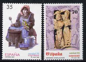 Spain 1998 Christmas set of 2 unmounted mint, SG3525-26