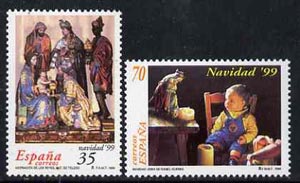 Spain 1999 Christmas set of 2 unmounted mint, SG 3624-25