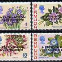 Bermuda 1971 Anglo-American Talk opt set of 4 flowers unmounted mint, SG 283-36