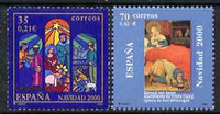 Spain 2000 Christmas set of 2,unmounted mint, SG3704-05