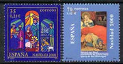 Spain 2000 Christmas set of 2,unmounted mint, SG3704-05