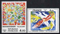 France 1981 Philatelic Creations set of 2 unmounted mint (The Divers by Pignon and Alleluia by Manessier), SG2434-35