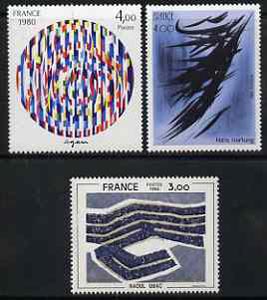 France 1980 Philatelic Creations set of 3 abstract designs,unmounted mint, SG2346-48