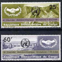 Congo - Kinshasa 1966 World Meteorological Day opt set of 2 unmounted mint, SG 603-04