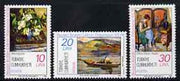 Turkey 1982 Birth Cent of Ibrahim Calli (painter) set of 3 unmounted mint, SG2774-76
