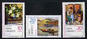 Turkey 1982 Birth Cent of Ibrahim Calli (painter) set of 3 unmounted mint, SG2774-76