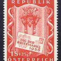 Austria 1956 Stamp Day 1s + 25g unmounted mint SG 1286