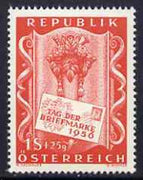 Austria 1956 Stamp Day 1s + 25g unmounted mint SG 1286