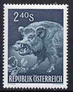 Austria 1959 Wild Boar 2s 40 green unmounted mint, from Int Hunting Congress set,,SG1340