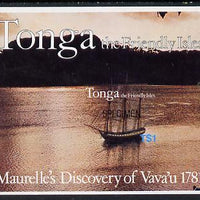 Tonga 1981 Maurelle's Discovery Anniversary self-adhesive m/sheet opt'd SPECIMEN, as SG MS 797 unmounted mint