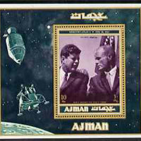 Ajman 2000? Kennedy & John Glenn perf m/sheet (10r) unmounted mint