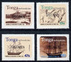 Tonga 1981 Maurelle's Discovery Anniversary self-adhesive set of 4 opt'd SPECIMEN unmounted mint as SG 793-96