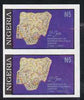 Nigeria 1994 25th Anniversary of Philatelic Services 5n imperf pair unmounted mint, as SG673
