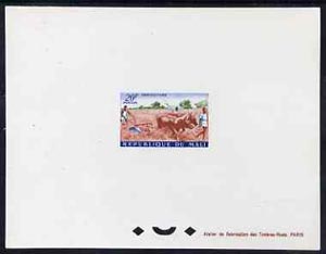 Mali 1961 Land Tillage with Oxen 20f epreuve de luxe sheet in issued colours, as SG38