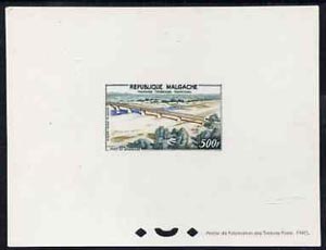 Malagasy Republic 1960 Mandrare Bridge 500f epreuve de luxe sheet in issued colours, as SG22 unmounted mint