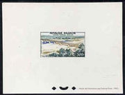 Malagasy Republic 1960 Mandrare Bridge 500f epreuve de luxe sheet in issued colours, as SG22 unmounted mint