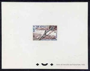 France 1959 Bridge at Tancarville 30f epreuve de luxe sheet in issued colours, as SG 1438