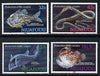 Tonga - Niuafo'ou 1989 Fishes of the Deep set of 4 opt'd SPECIMEN, as SG 113-16 unmounted mint