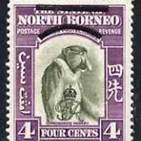 North Borneo 1947 KG6 Crown Colony 4c Monkey unmounted mint SG338
