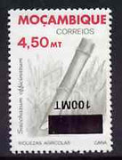 Mozambique 1994 Surcharged 100m on 4m50 Sugar Cane with surcharge inverted unmounted mint