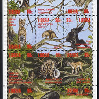 Liberia 1993 Wildlife of Liberia perf sheetlet containing 12 values unmounted mint