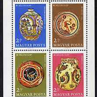 Hungary 1968 Stamp Day - Ceramics perf m/sheet unmounted mint, SG MS2395