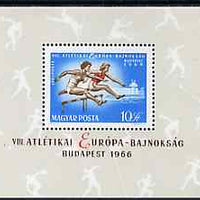 Hungary 1966 European Athletics perf m/sheet unmounted mint SG MS2220