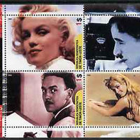 Timor 2004 Film Stars perf sheetlet containing 4 values (Marilyn, Chaplin, Disney & Brigitte Bardot) unmounted mint