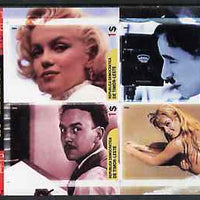 Timor 2004 Film Stars imperf sheetlet containing 4 values (Marilyn, Chaplin, Disney & Brigitte Bardot) unmounted mint