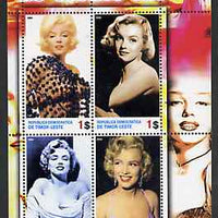 Timor 2004 Icons of the 20th Century - Marilyn Monroe #01 perf sheetlet containing 4 values unmounted mint