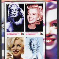 Timor 2004 Icons of the 20th Century - Marilyn Monroe #02 imperf sheetlet containing 4 values unmounted mint
