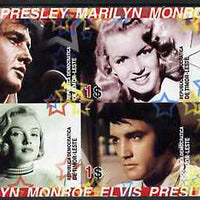 Timor 2004 Elvis Presley & Marilyn Monroe #01 imperf sheetlet containing 4 values unmounted mint