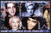 Timor 2004 Elvis Presley & Marilyn Monroe #02 imperf sheetlet containing 4 values unmounted mint