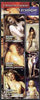 Madagascar 2004 Erotic Paintings #01 perf sheetlet containing 3 values unmounted mint