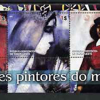 Timor 2004 Great Painters of the World - Chagal perf sheetlet containing 3 values unmounted mint