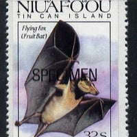 Tonga - Niuafo'ou 1984 Wildlife & Nature Reserve self-adhesive 32s (Flying Fox) opt'd SPECIMEN, as SG 43 unmounted mint