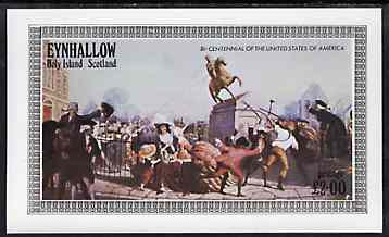 Eynhallow 1976 USA Bicentenary (Pulling Down Statue) imperf deluxe sheet (£2 value) unmounted mint