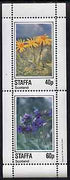 Staffa 1982 Flowers #53 perf set of 2 values unmounted mint