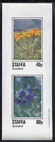 Staffa 1982 Flowers #53 imperf set of 2 values unmounted mint