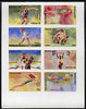 Nagaland 1972 Munich Olympic Games imperf sheetlet containing complete set of 8 values unmounted mint