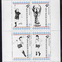 Grunay 1982 Football World Cup perf sheetlet containing set of 4 values unmounted mint