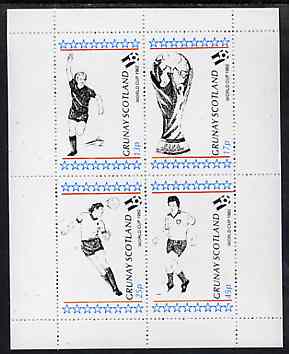 Grunay 1982 Football World Cup perf sheetlet containing set of 4 values unmounted mint