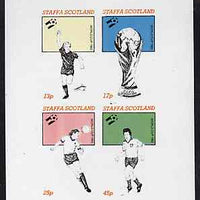 Staffa 1982 Football World Cup imperf sheetlet containing set of 4 values unmounted mint