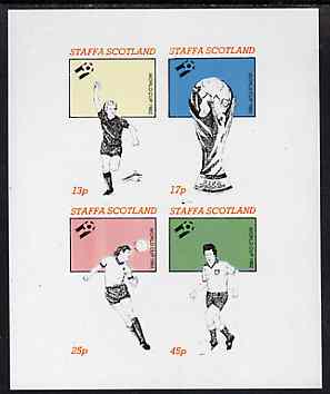 Staffa 1982 Football World Cup imperf sheetlet containing set of 4 values unmounted mint