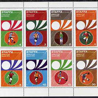 Staffa 1974 Football World Cup perf sheetlet containing set of 8 values unmounted mint