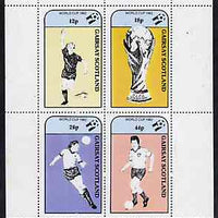 Gairsay 1982 Football World Cup perf sheetlet containing set of 4 values unmounted mint
